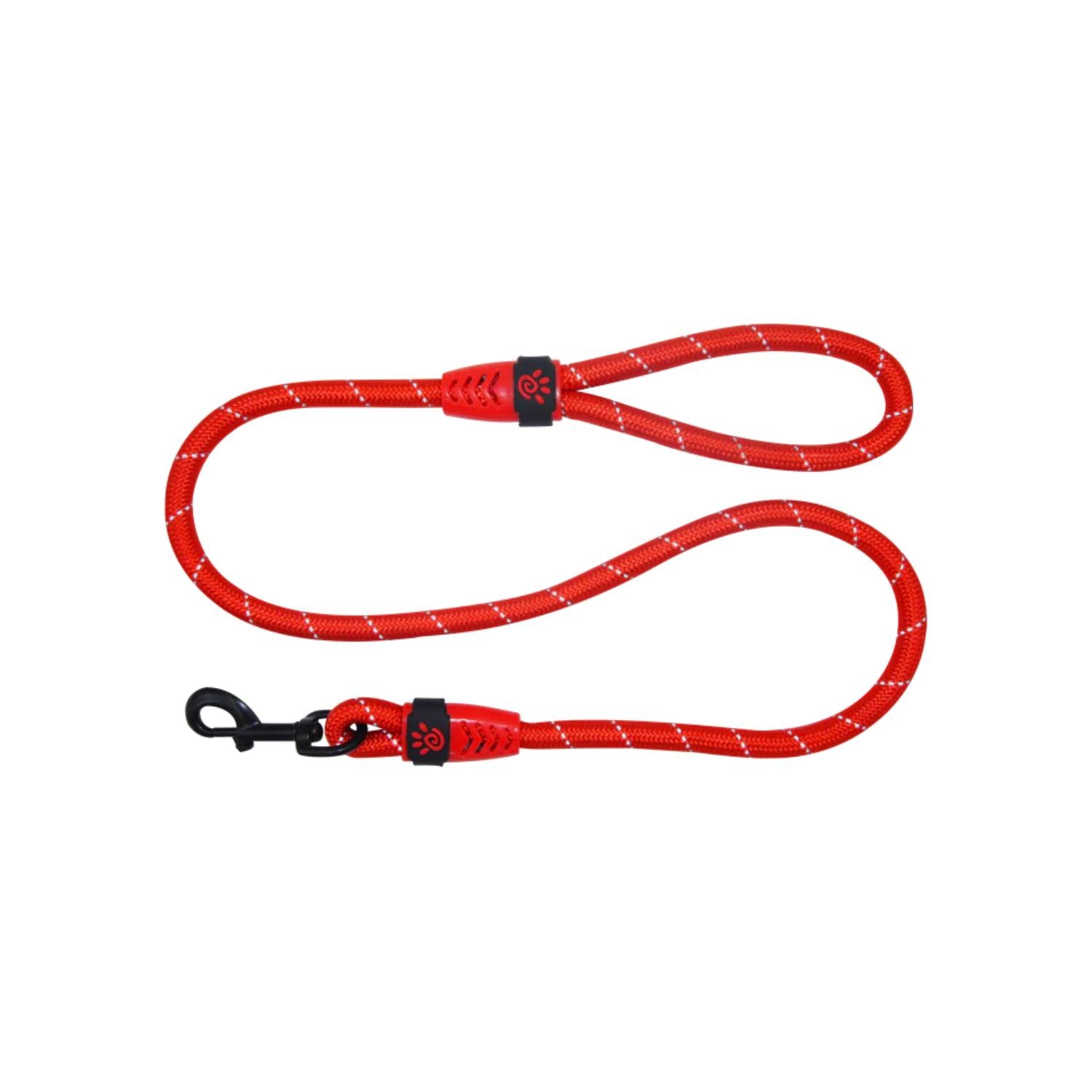 Doco - Reflective Rope Leash With Plastic Encased Handle Loop (1/2" Width) - 4Ft - Large