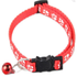 Pets Club Adjustable Cat Collar With Bell- Dark Red Paw