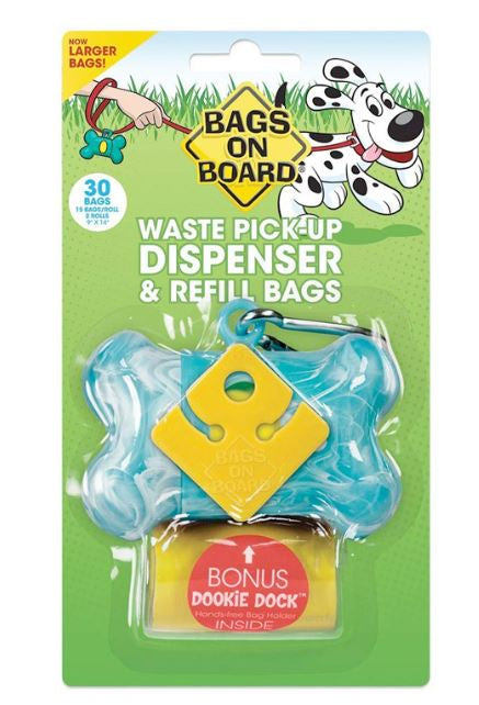 Bags On Board - Dispenser Marble Bone Turquoise(30 Bags)