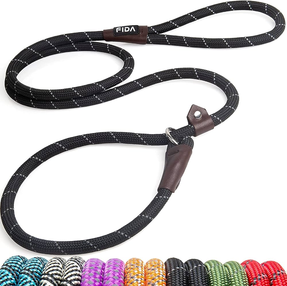 Fida Durable Slip Lead Dog Leash / Training Leash(6Ft Length, 1/2" Thick Rope)