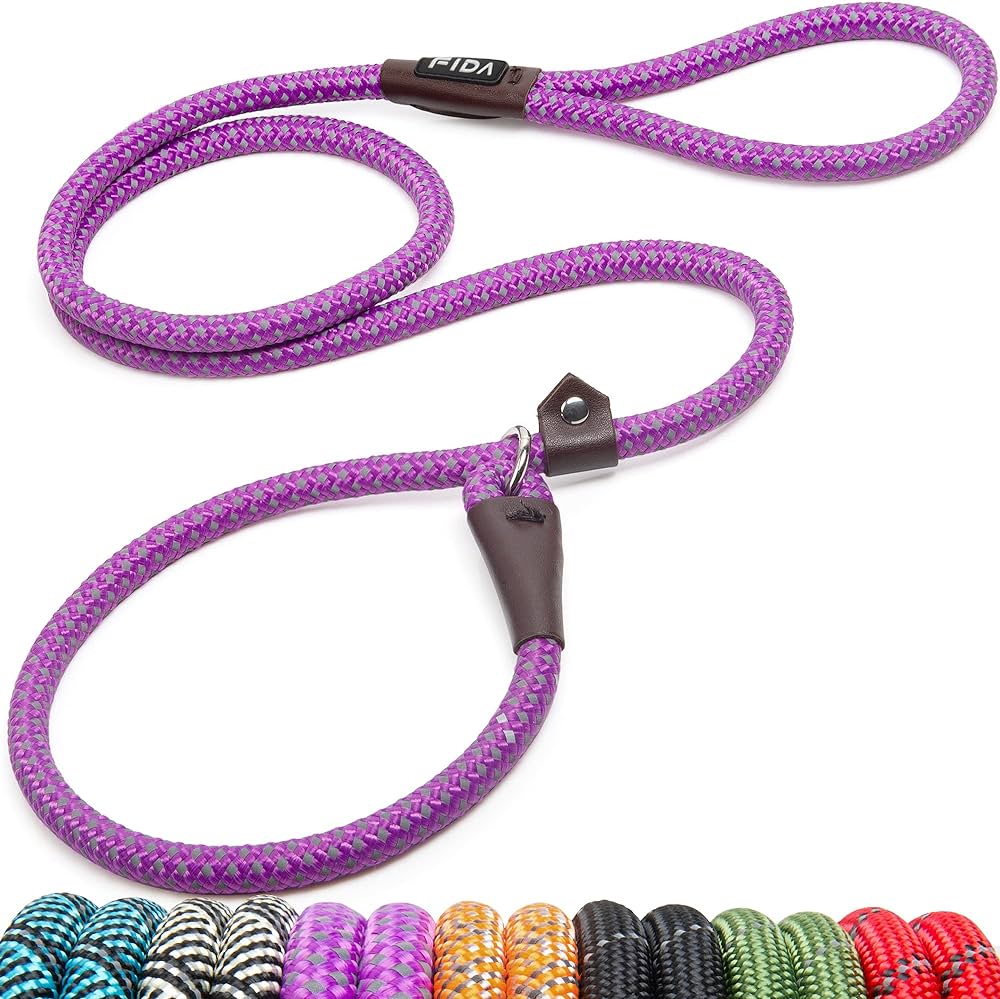 Fida Durable Slip Lead Dog Leash / Training Leash(6Ft Length, 1/2" Thick Rope)