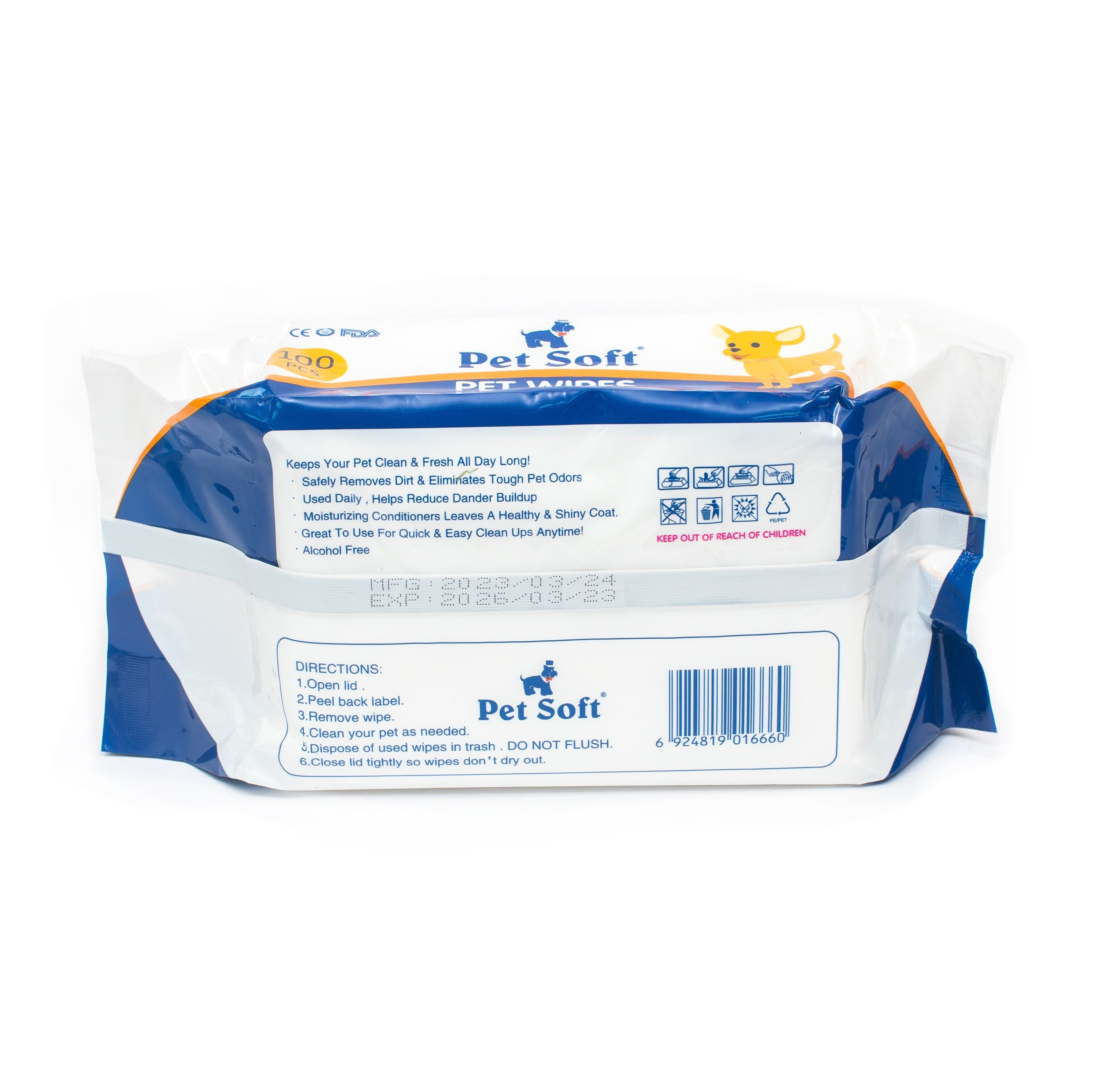 PL - Pet Soft Pet Wipes 100 Sheets