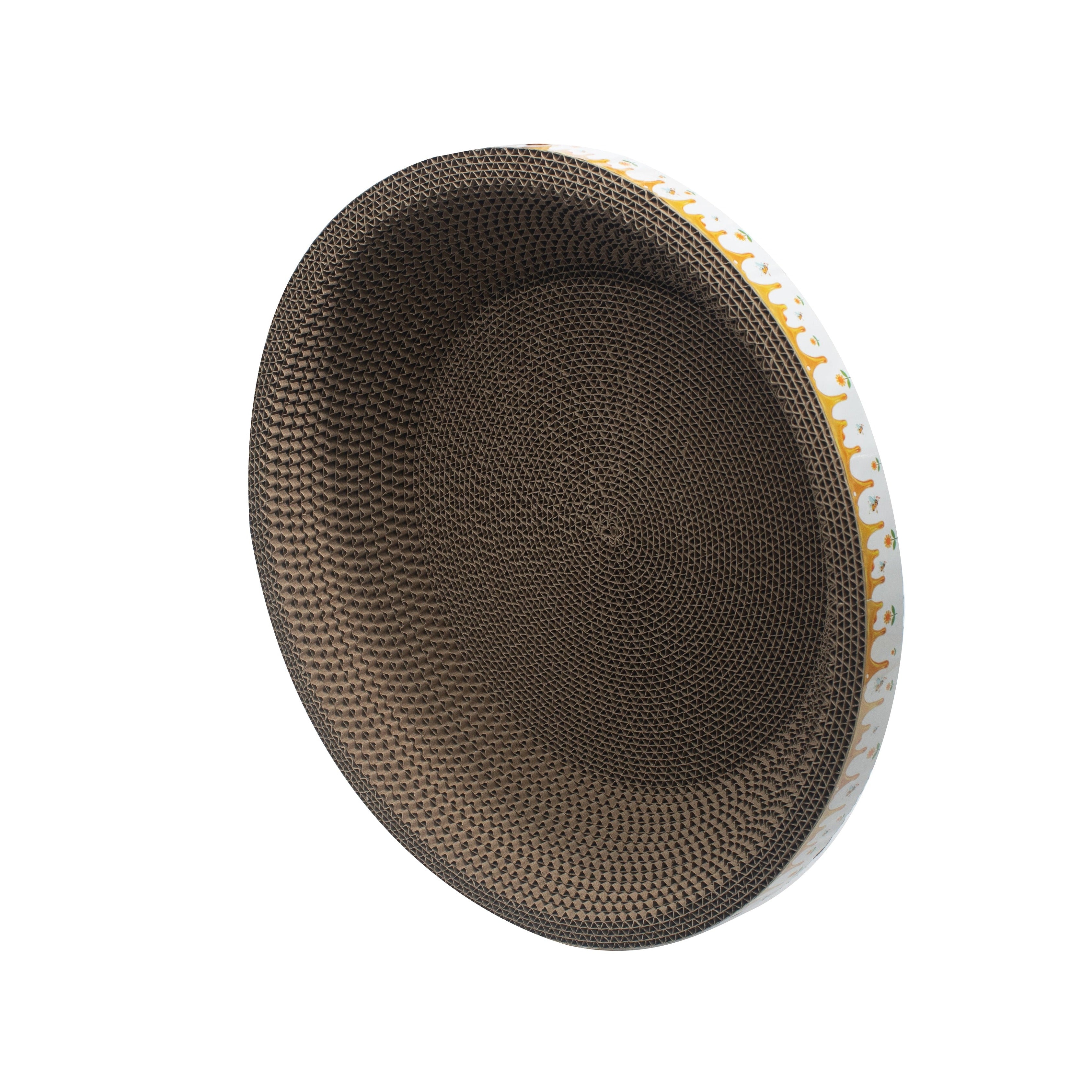 PL - Round Cardboard Cat Scratcher Nest (45cm diameter)