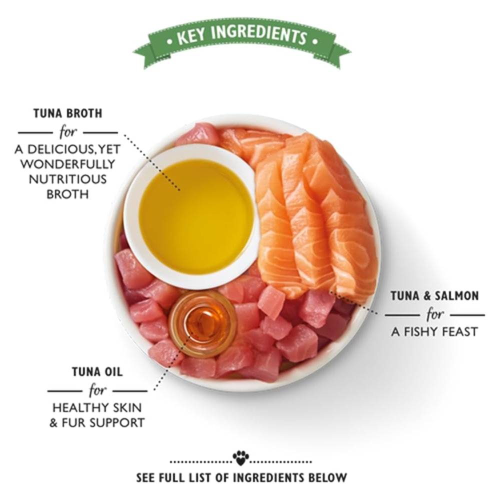 Lily's Kitchen - Shredded Fillets Tuna & Salmon in Broth Wet Cat Food 70G