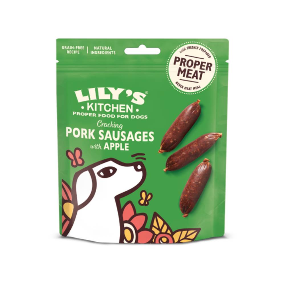 Lily'S Kitchen Cracking Pork & Apple Sausages Dog Treat (70G)