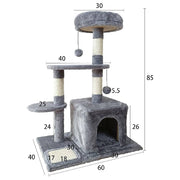 Pets Club - Cat Tree Tower 3 Layer With Sisal Scratching Post