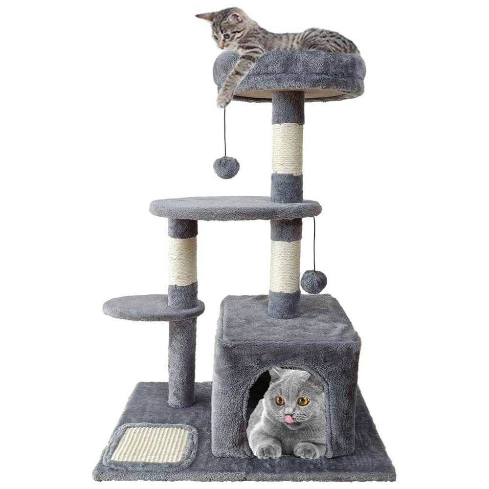 Pets Club - Cat Tree Tower 3 Layer With Sisal Scratching Post