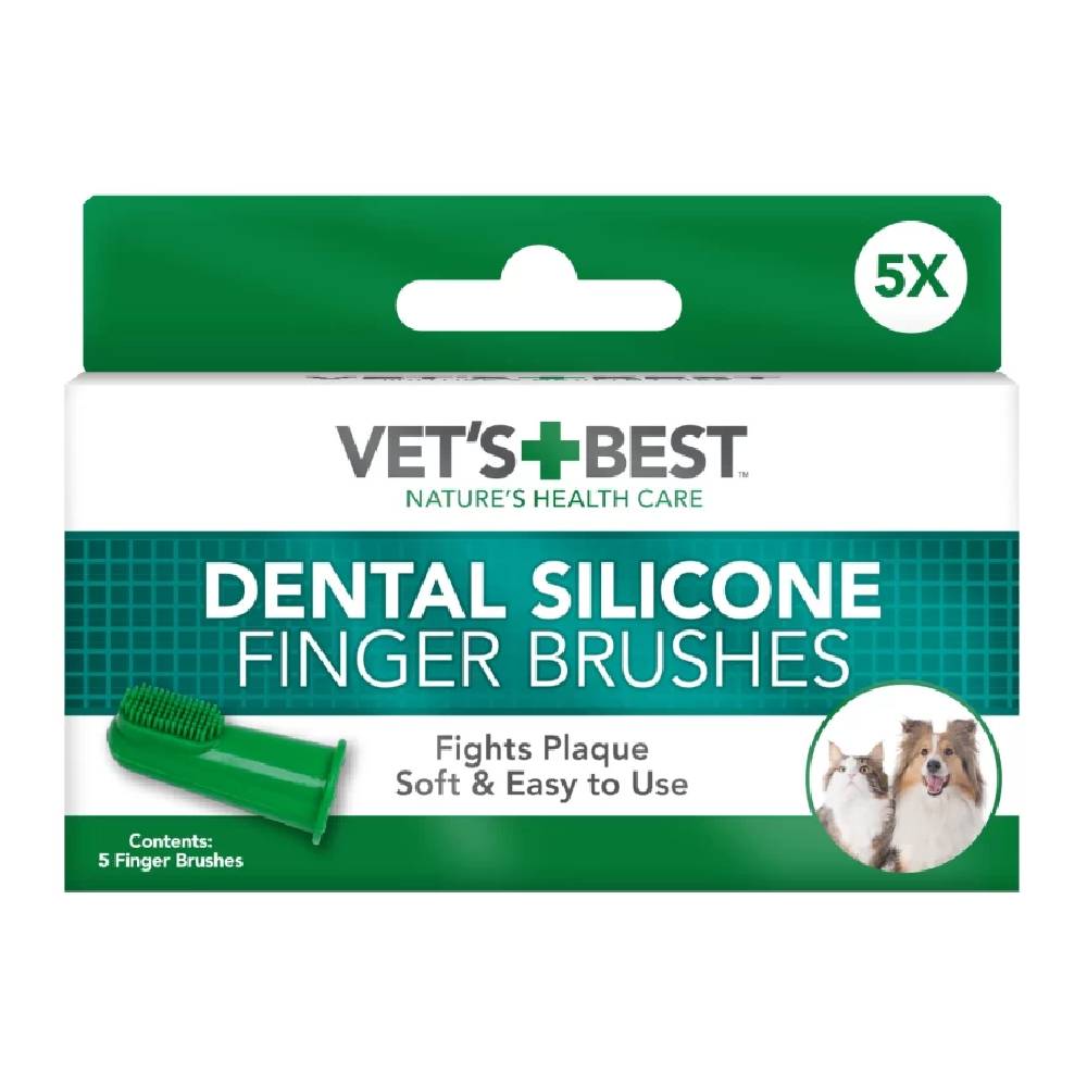 Vets Best - Silicone Finger Brushes for Dogs & Puppies