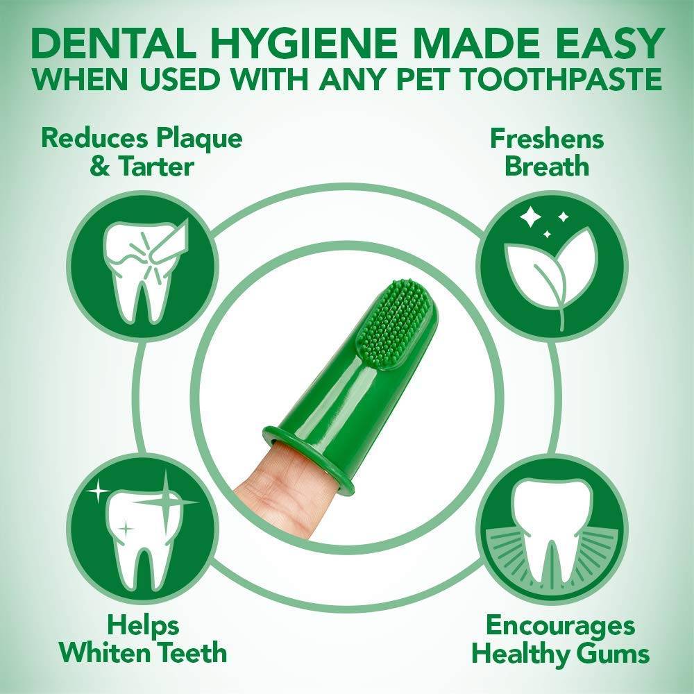 Vets Best - Silicone Finger Brushes for Dogs & Puppies