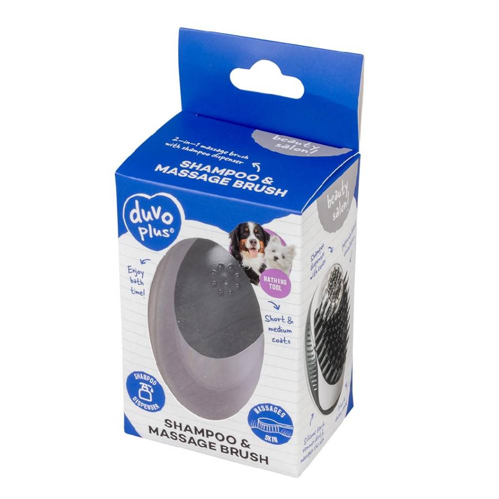Duvo - Shampoo And Massage Brush Black