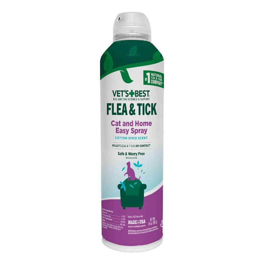Vet’s Best - Flea and Tick Cat Easy Spray – Cotton Spice Scent, 14 oz.