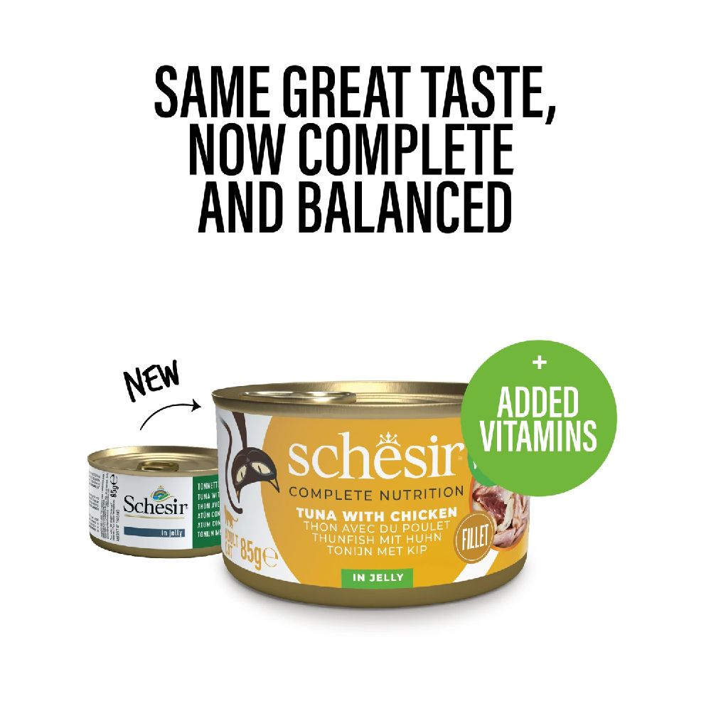 Schesir - Cat Wet Food-Tuna With Chicken Fillets, 85g