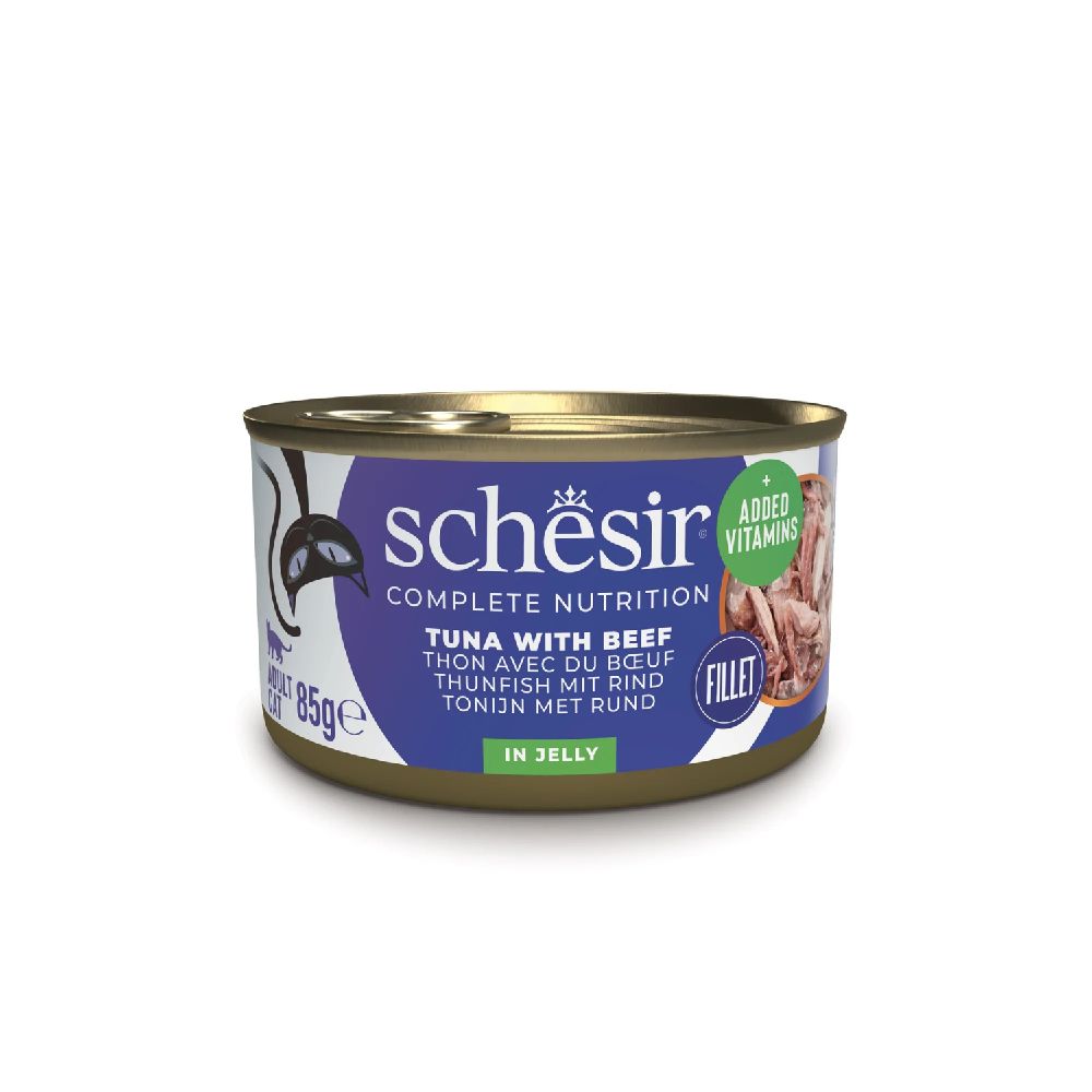 Schesir - Cat Wet Food-Tuna With Beef Fillets 85g