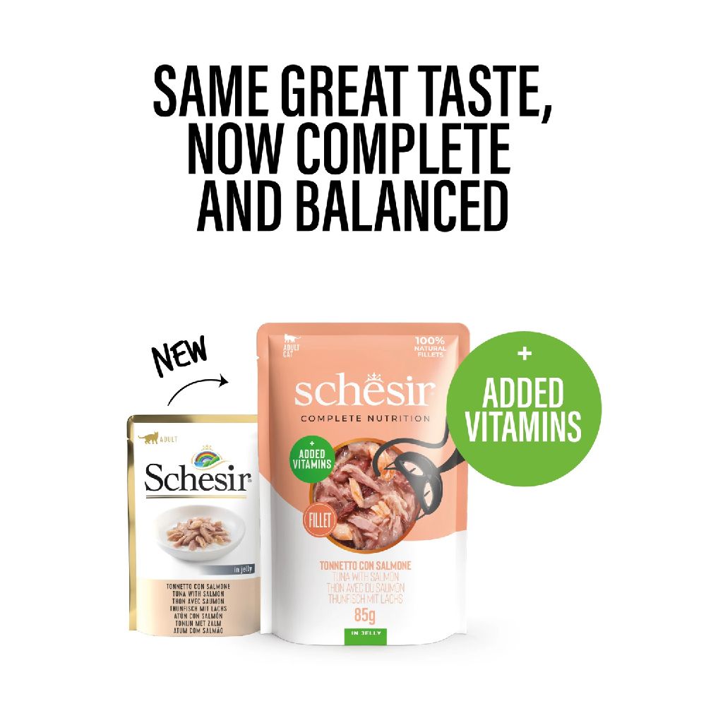 Schesir - Cat Pouch Jelly Tuna With Salmon 85Gm