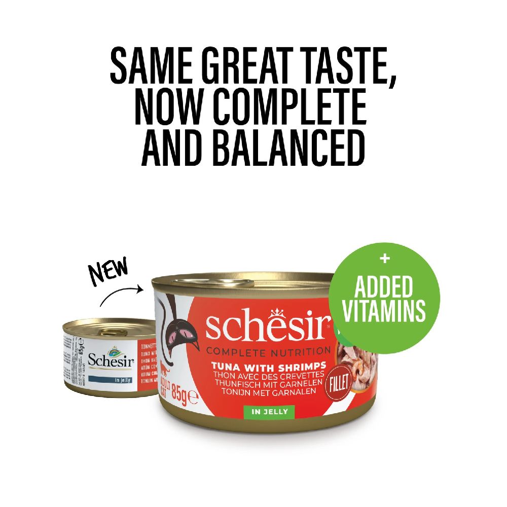 Schesir - Cat Wet Food-Tuna With Shrimps 85G