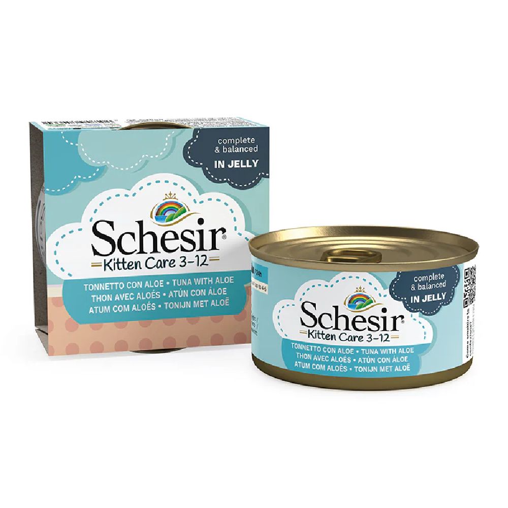 Schesir - Cat Wet Food Can-Kitten -Tuna With Aloe - 85 G