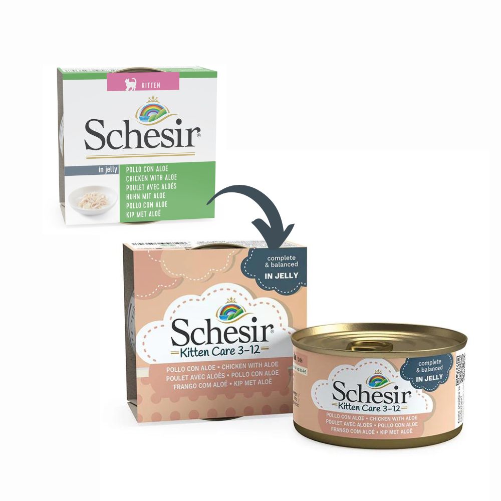 Schesir - Kitten Can Jelly Chicken/Aloe 85Gm