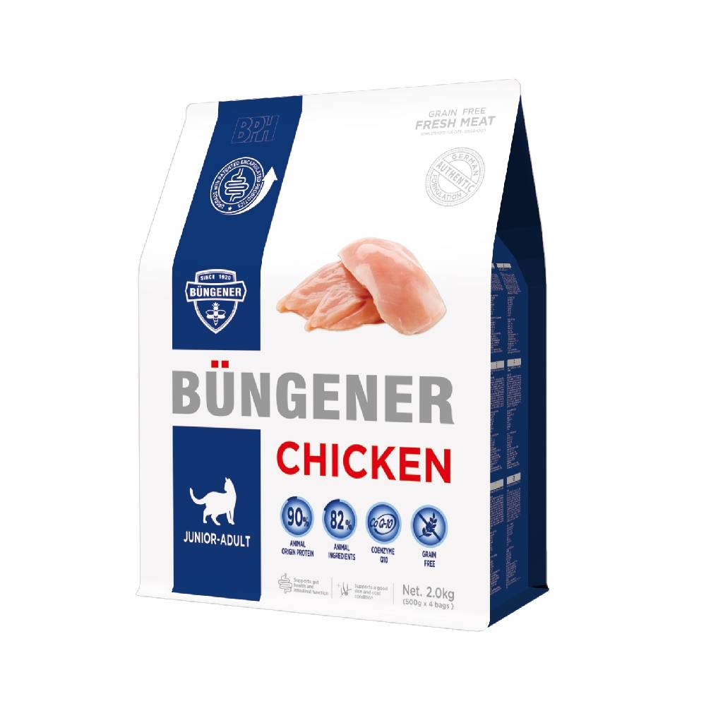 Bungener - Fresh Meat Grain Free Cat Food Chicken Flavor 2Kg (Junior-Adult)