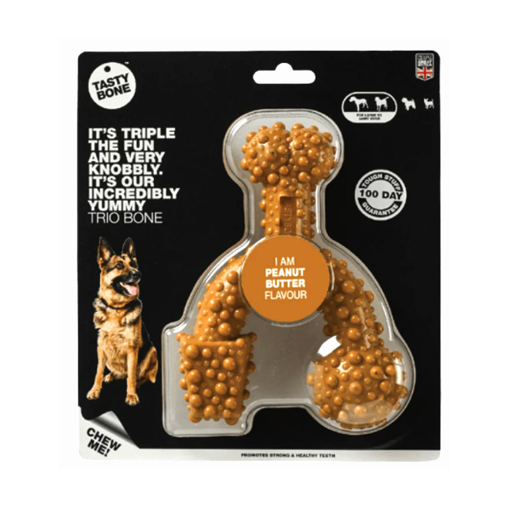 TastyBone Nylon Trio Large Dog - Peanut Butter