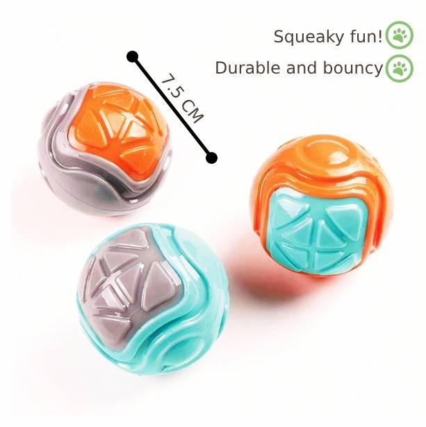 PL - Squeaky Multicolor Ball Toy