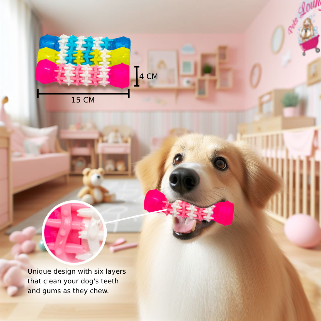 PL - Rubber Dental Chew Toy With 6 Layers