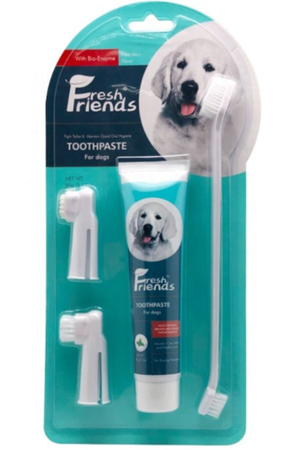 Fresh Friends - Dog Dental Care Kit With Bio-Enzyme-90 G