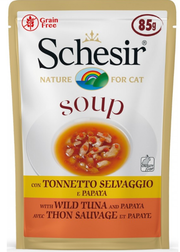 Schesir - Cat Wet Soup-With Wild Tuna And Papaya 85G