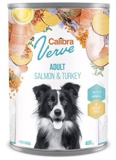 Calibra - Dog Verve Gf Can Adult Salmon & Turkey 400G