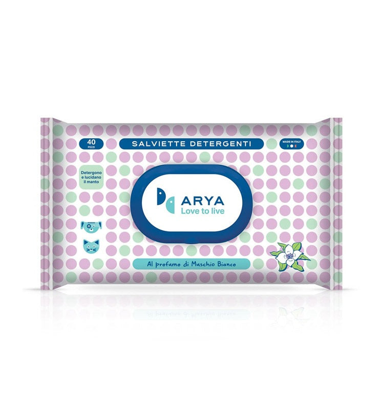 Arya Pet Wet Wipes clean your dog/cat - White musk