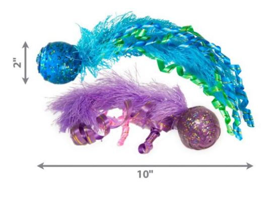 Kong - Squeezz Confetti Assorted Cat Toy -Blue/Purple (Per Piece)