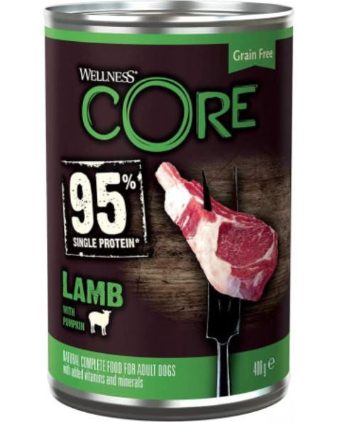 Wellness - Core Grain Free Lamb With Pumpkin Recipe Wet Dog Food, 400 G