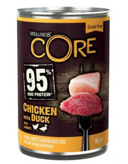 Wellness - Core 95% Chicken With Duck Wet Dog Food, 400G