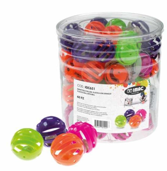 Imac - Cat Toy Plastic Ball With Bell