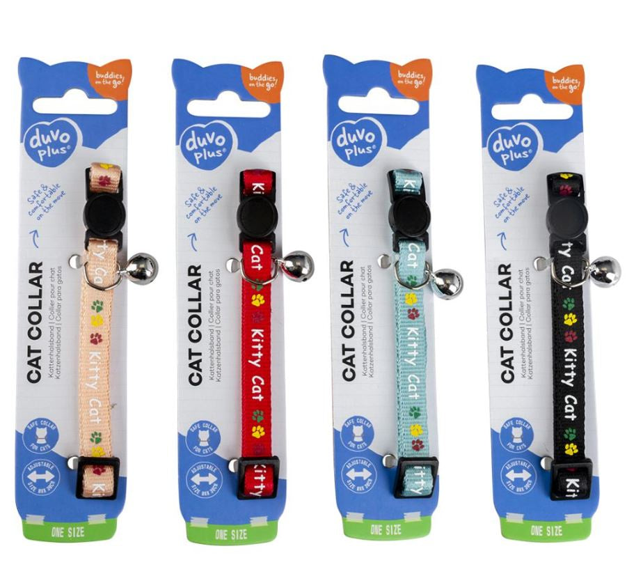 Duvo Cat Collar Kitty Cat Nylon Mixed Colors 20 - 30 CM / 10Mm (Per Piece)