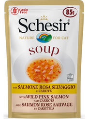Schesir - Cat Wet Soup-With Wild Pink Salmon And Carrots