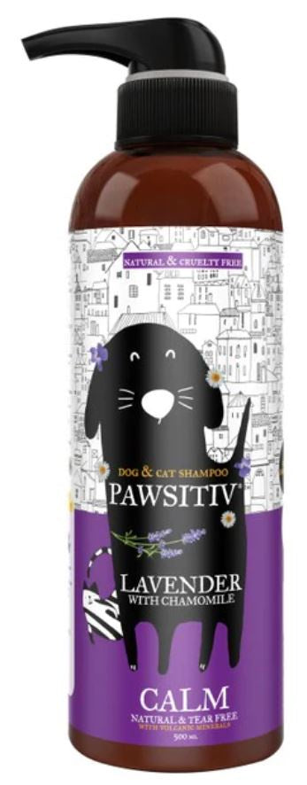 Pawsitiv - Natural And Tearless Shampoo For Dogs & Cats - Lavender With Chamomile (Calm) - 500ML
