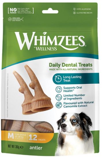 Whimzees - Occupy Antler Natural Dental Chews For Dogs