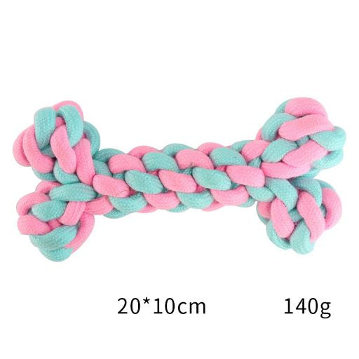 PETS CLUB COTTON ROPE BONE DOG TOY, SIZE: 20*10 cm