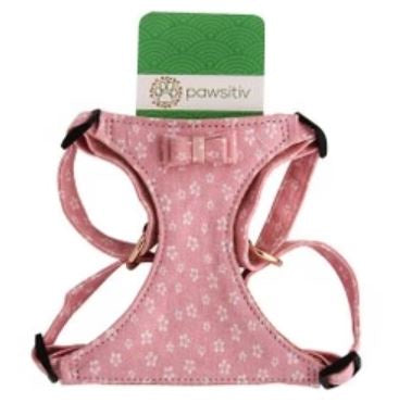 Pawsitiv - Handmade Easy Walk Harness - Daisy Pink