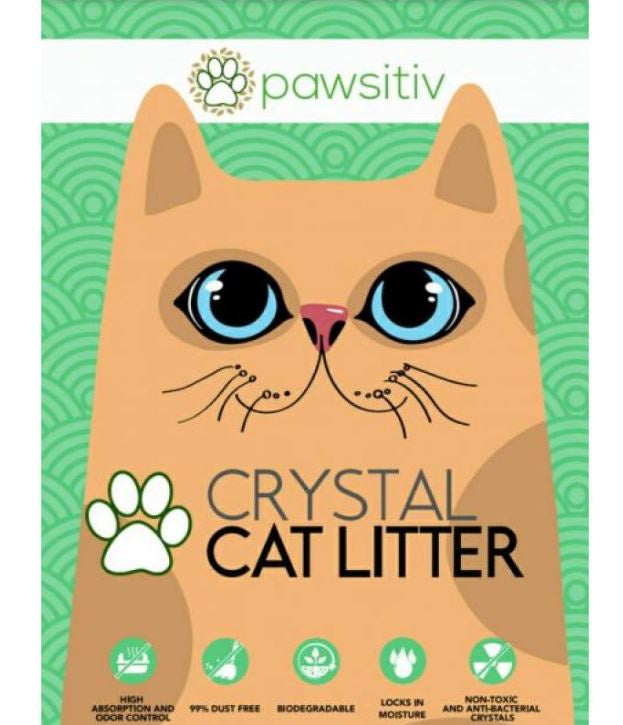 Pawsitiv - Premium Silica Crystal Gel Litter For Cat - 8L Green Apple