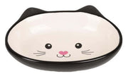 Flamingo Isa Ceramic Feeding And Drinking Cat Bowl - Black