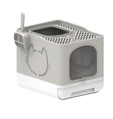 All For Paws - Go Fresh - Fordable Cat Litter Box- Sand 49.6 X 38.8 X 40.7  CM