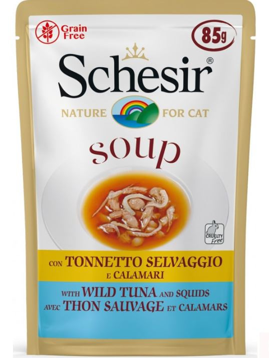Schesir - Cat Wet Soup-With Wild Tuna And Squid