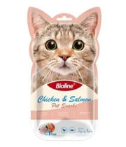 Bioline - Cat Treats - Chicken & Salmon (5X15G)