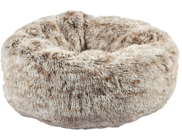 Bobby - Donut Furry Pet Bed - Grey
