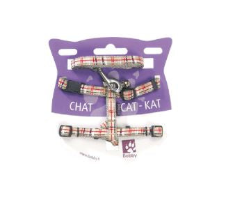 Bobby- Kilt Cat Harness & Lead - Beige / XS
