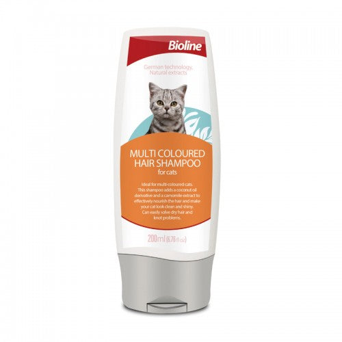 BIOLINE MULTI COLOURED HAIR SHAMPOO FOR CAT - 200ML