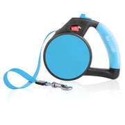 Wigzi Retractable Tape Gel Handle Leash Blue Large