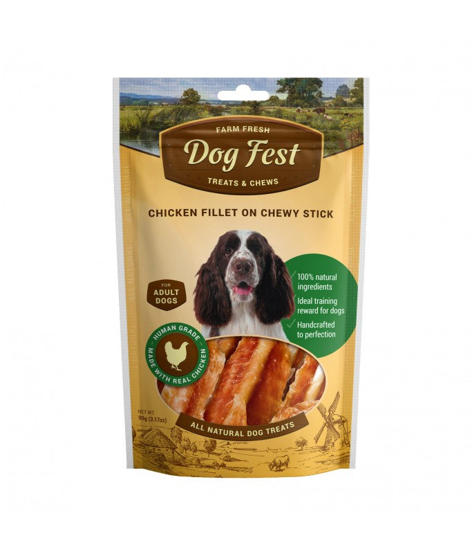 Dog Fest Chicken Fillet On A Chewy Stick For Adult Dogs - 90g (3.17oz)