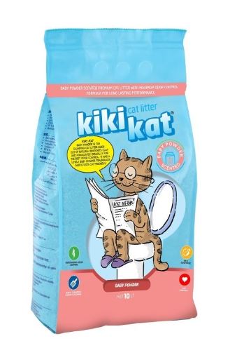Kiki Kat - White Bentonite Clumping Cat Litter -10 L (8.7 Kg)